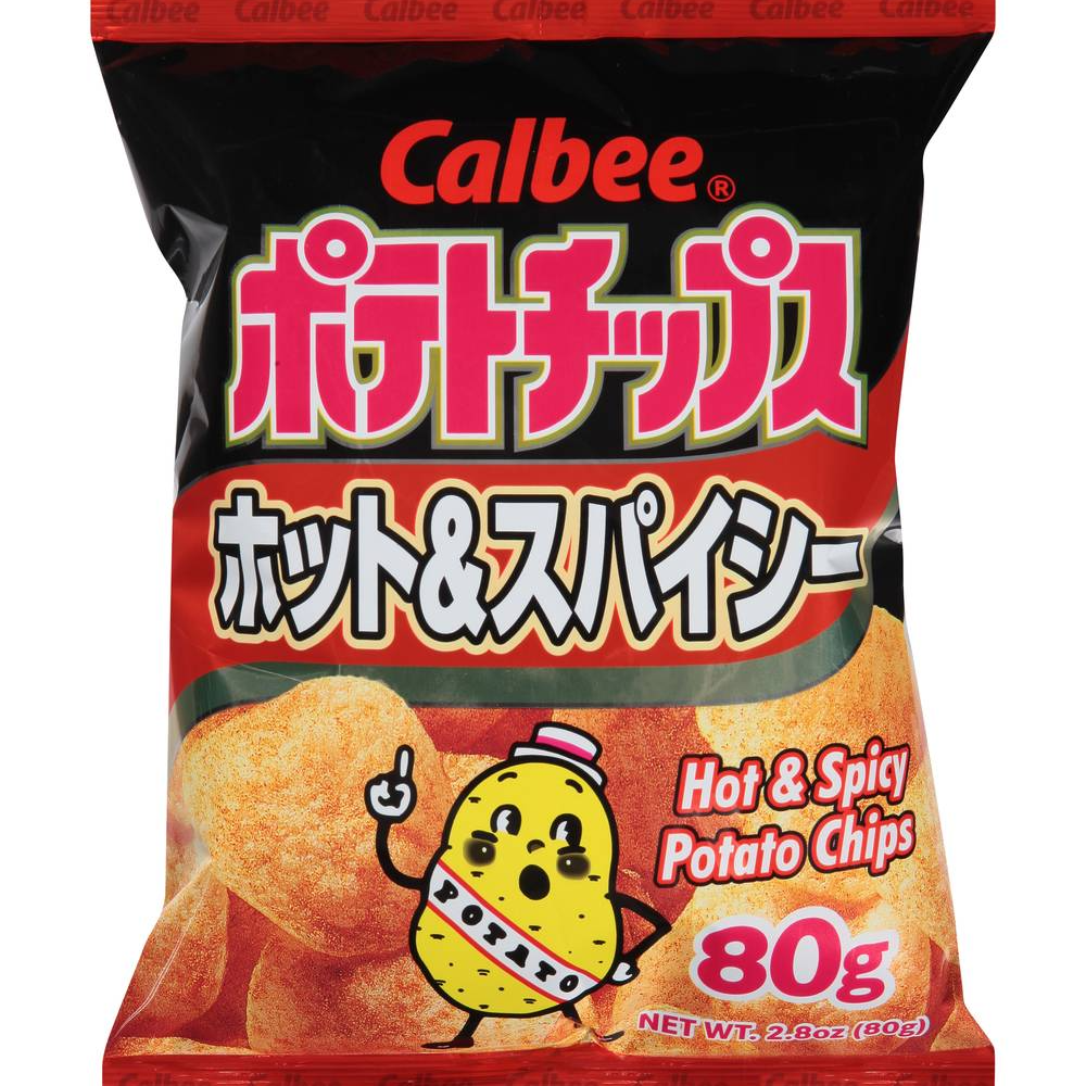 Calbee Hot & Spicy Potato Chips (80g)